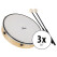 XDrum HTM-10K Tambourin à Main avec Maillets Set de 3