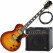 Rocktile Pro L-200OHB Guitare Électrique Orange Honey Burst Set AK30A