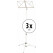 Classic Cantabile 90 Leggio Medio Nichelato Set da 3