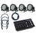 Showlite FLP-144 Projecteur 4 x Set incl. Contrôleur DMX & Câbles
