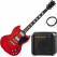 Rocktile Pro S-Red Chitarra Elettrica Heritage Cherry AK20G Set