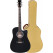 Classic Cantabile WS-10BK-CE Guitare Western noire avec micro Set avec étui rigide