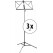 Classic Cantabile 90 Music Stand Light Black 3-Piece Set