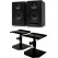 Vulkkano Pro4 Studiomonitore schwarz Stativ Set