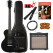 Rocktile L-100 BL Guitarra Eléctrica negra Starter Set