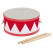 Classic Cantabile kindertrommel 8" wit-rood