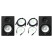 Yamaha HS7 Moniteur De Studio Actif Ensemble 60 W + 35 W Avec 2 Câbles XLR Et Câble Adaptateur XLR-Jack