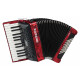 Hohner Bravo II 48 SilentKey Rood