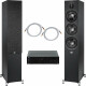 ELAC Debut F6.3 BK / QED / BC Acoustique EX-234 HiFi Stereoanlage Set
