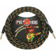 Pig Hog "Rasta Stripes" Câble Instrument 6m