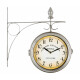 Stagecaptain BHU-3334 SR Kleine Stationsklok met Wandhouder Zilver