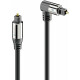 Sonero Câble Optique S/PDIF Toslink 1 Connecteur Coudé 90° 1,50 m