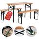 Stagecaptain Hirschgarten Bierzeltgarnitur für Balkon 117 cm natur  - Retoure (Zustand: gut)