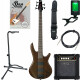 Ibanez GSR205B-WNF SR Gio E-Bass Walnut Flat Starter Set