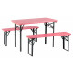 Stagecaptain Hirschgarten Bierzeltgarnitur für Balkon 117 cm Pink  - Retoure (Zustand: gut)