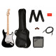 Paquete Squier Sonic Strat Pack Black