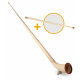 Lechgold Alphorn Natur F 360 cm 3-delig Set incl. Fis-Handbuis