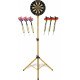 Stagecaptain DBS-1715C BullsEye Champion Cible de Fléchettes + Set Support Or