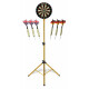 Stagecaptain DBS-1715 BullsEye Pro Cible de Fléchettes + Set Support Or