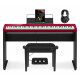Casio PX-S1100 RD Privia Digitalpiano Rot Home Set