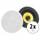 Pronomic CLS-880 WH 2-Wege High-End Gewebe Einbaulautsprecher 320 Watt 2x Set  - Retoure (Zustand: sehr gut)