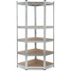 Stagecaptain Heavyrack Scaffale Angolare per Magazzino con Ripiani in Legno, max. 875 kg
