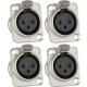 Pronomic XFD XLR Connecteur Femelle 4x Set