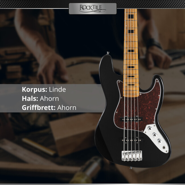 Rocktile Pro JBS50-BK E-Bass Schwarz Abbildung 2