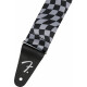 Fender Wavy Checkerboard Polyester Strap 2" Grijs