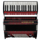 Alpenklang Pro Accordéon III 72 MH Shadow Red