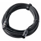 Pronomic Stage XFXM-10 Cable de Micrófono XLR 10m Negro Set de 5 con Tambor para Cable