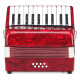 Classic Cantabile Secondo Fisarmonica per Bambini 8 Bass Set Rosso
