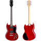 McGrey Rockit Guitare Électrique Double Cut Set Complet Cherry Red