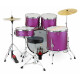 XDrum Semi 22" Standard Batteria Satin Purple Sparkle incl. Scuola