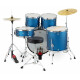 XDrum Semi 22" Standard Batteria Satin Blue Sparkle incl. Scuola
