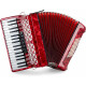 Classic Cantabile 72 Bass Accordeon "Secondo V" Set Rood