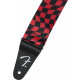 Fender Wavy Checkerboard Polyester Strap 2" Rood