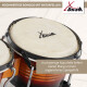 XDrum Bongos Pro Vintage Sunburst SET incl. Standaard