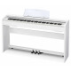 Casio PX-770 WE Privia Piano Numérique Blanc Set Incl. Banc De Piano, Casque & Méthode