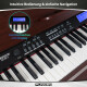 FunKey DP-88 II Digitalpiano bruin set met keyboardbank, koptelefoon en pianoles
