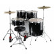XDrum Semi 20" Studio Batteria Midnight Black Set + Smorzatori