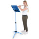 Classic Cantabile Pupitre D’Orchestre En Tôle Perforée Heavy Bleu Lot De 3