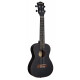 Cascha Premium Mahogany Concert Left-Handed Ukulele Set Black