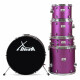 XDrum Semi 22" Standard Batteria Satin Purple Sparkle incl. Scuola
