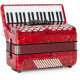 Classic Cantabile 72 Bass Accordeon "Secondo V" Set Rood