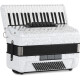 Classic Cantabile 96-Bass Accordeon "Secondo V" Wit G-g'' Set