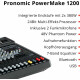 Pronomic Powermake 1200 Powermixer met Draadloze Microfoons