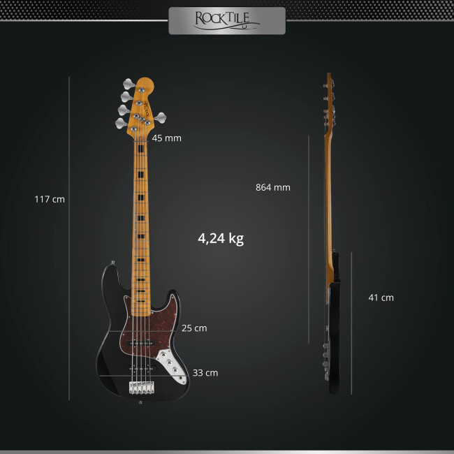 Rocktile Pro JBS50-BK E-Bass Schwarz Abbildung 5