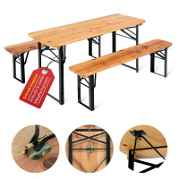 Stagecaptain BBK-110 Hirschgarten Kinder-Festzeltgarnitur 110 cm Natur  - Retoure (Zustand: sehr gut) 