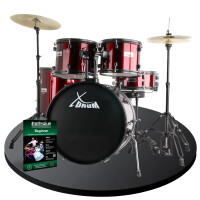 XDrum Rookie 20" Studio Batería Completa Ruby Red incl. Escuela 
